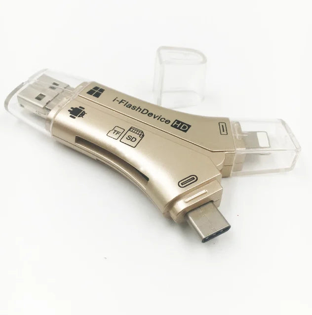 4-in-1 Portable Memory Card Reader For Phones