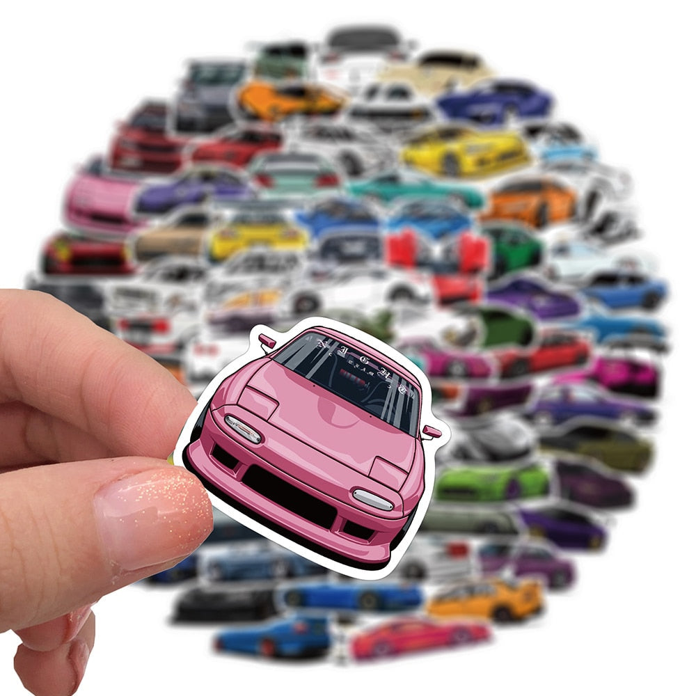 10/30/50/100PCS JDM Retrofit Racing Car Graffiti Stickers