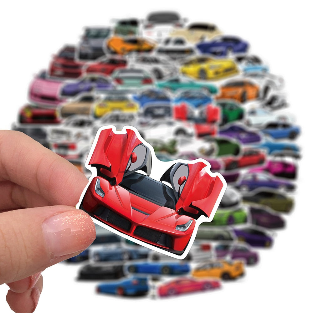 10/30/50/100PCS JDM Retrofit Racing Car Graffiti Stickers