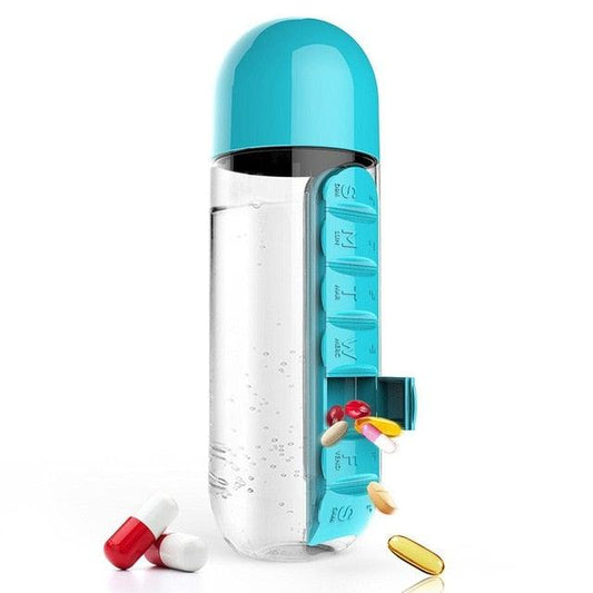 Vitamins Organizer Water Bottle - HOW DO I BUY THIS Black