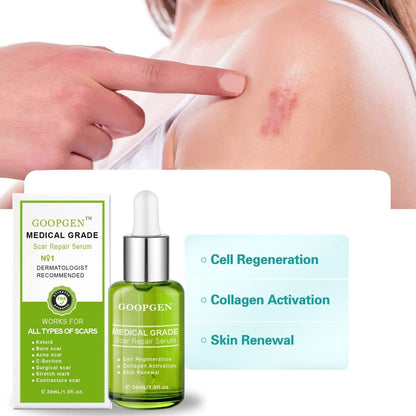 GOOPGEN™ Advanced Scar Repair Serum For All Types of Scars - Especially Acne Scars, Surgical Scars and Stretch Marks