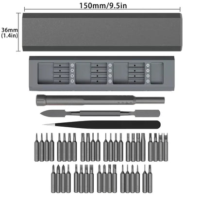31-in-1 Compact Precision Screwdriver Set with Push Eject