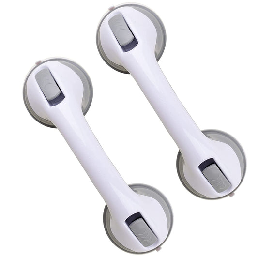 Shower Handle 12Inch Grab Bars for Bathroom with Strong Suction Cup for Elderly/Seniors Handicap and Kids_2