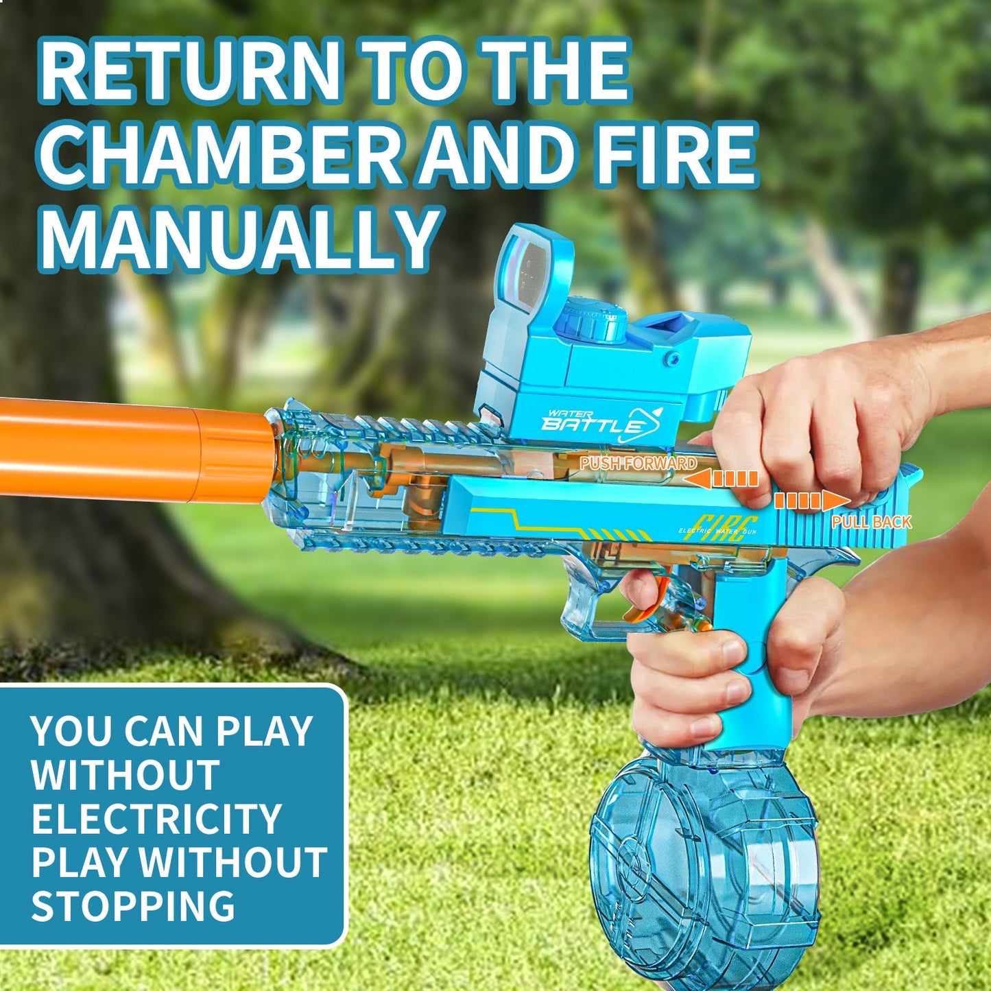 Electric water gun hand from one large capacity summer splashing children's water gun toy 14+