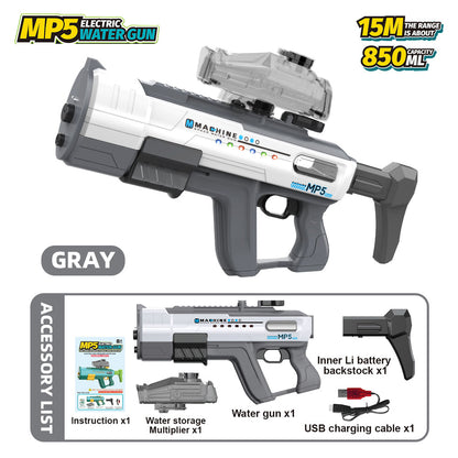 New Model MP5 Fully Automatic Electric Water Gun with Built-in Motor，14+