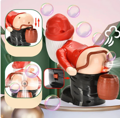Funny Santa Claus bubble modeling of the fart fart