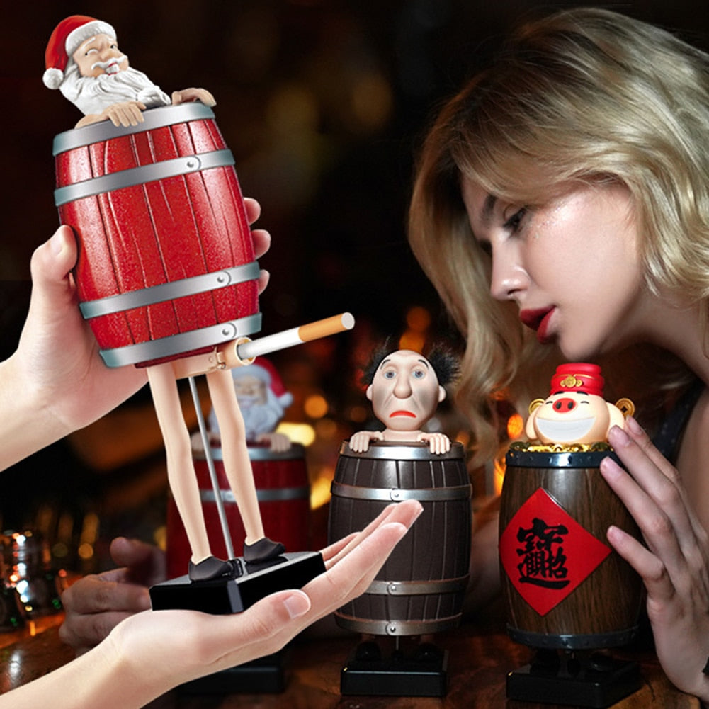 Funny Santa Barrel Box
